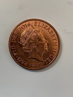 2016 Elizabeth II DEI GRA REGINA FID DEF  Two pence coin Unabridged Legend