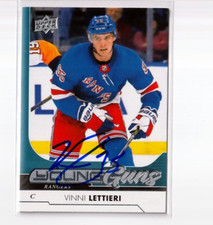 VINNI LETTIERI autographed '17/18 NY NEW YORK RANGERS 