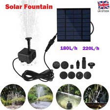 Solar Panel Powered Water Feature Pump Garden Pool Small Pond Aquarium Fountain