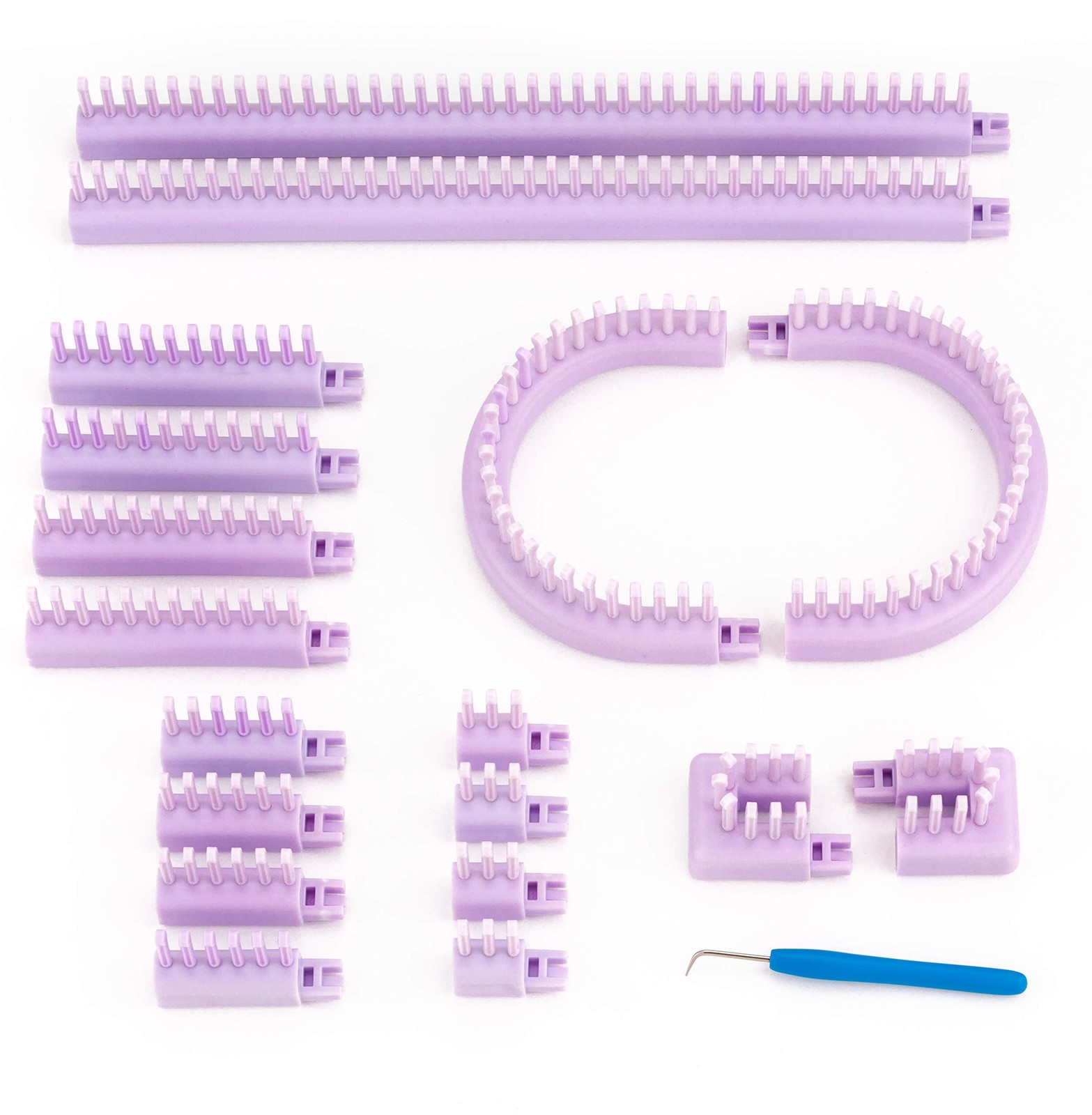 Authentic Knitting Board Adjustable Multi-Knit Loom, snap in parts, small and...