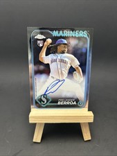 2024 Topps Chrome Prelander Berroa On Card Auto RC #RA-PB Mariners Rookie. rookie card picture