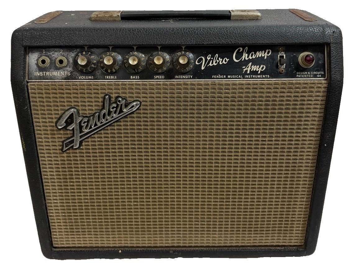 Rare 1966 Blackface Fender Vibro Champ Tube Amplifier