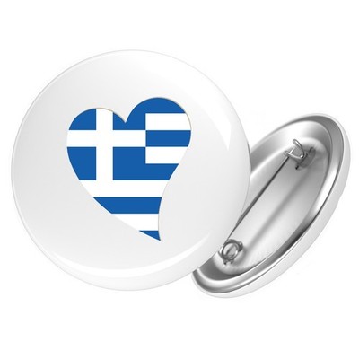 Button Griechenland Flagge Herz Geschenkidee Griechenland Geschenk Präsent Mitbr