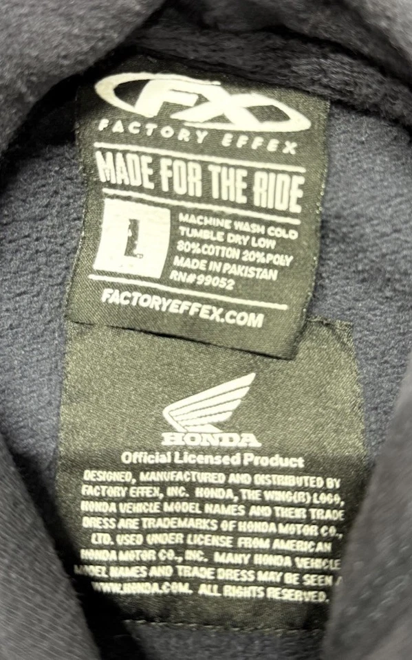 Sudadera con capucha Factory Effex Honda Stripes para jóvenes talla grande en azul marino Foto 3 de 4