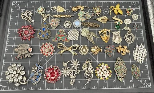 Antique Vintage Estate Costume Fashion Jewelry Pins, Clips, Brooches - REPAIR