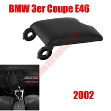 Für BMW 3er Coupe 2002 E46 Schwarz PU-Leder Auto Mittelarmlehne Abdeckung