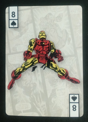 2013 Marvel Comic Retro Iron Man Playing Card 8 Spades