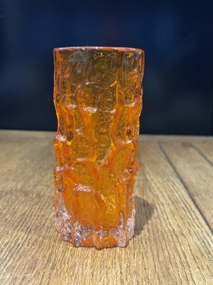 Whitefriars Mandarinenrinde Vase, entworfen von Geoffrey Baxter.
