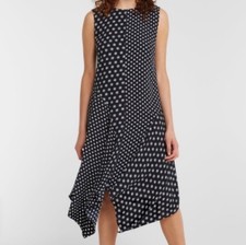 Vince Camuto Women Dress Size 10 Diamond Edge Geo Print Asymmetric Hem