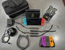 Nintendo Switch LCD (Black & Gold Zelda Edition Cover) Bundle (Read Description)