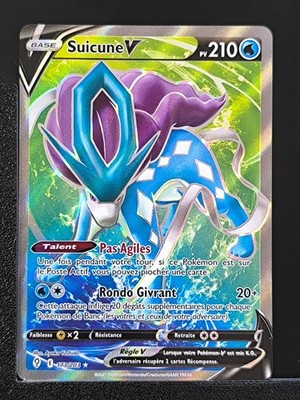 Pokemon Karte Suicune V 173/203 EB 07 Himmlische Evolution FRA