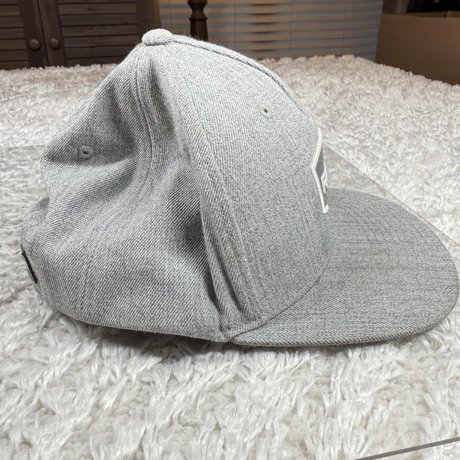 RVCA Hat Cap Snap Back Gray Hex Patch Wool Blend … - image 8