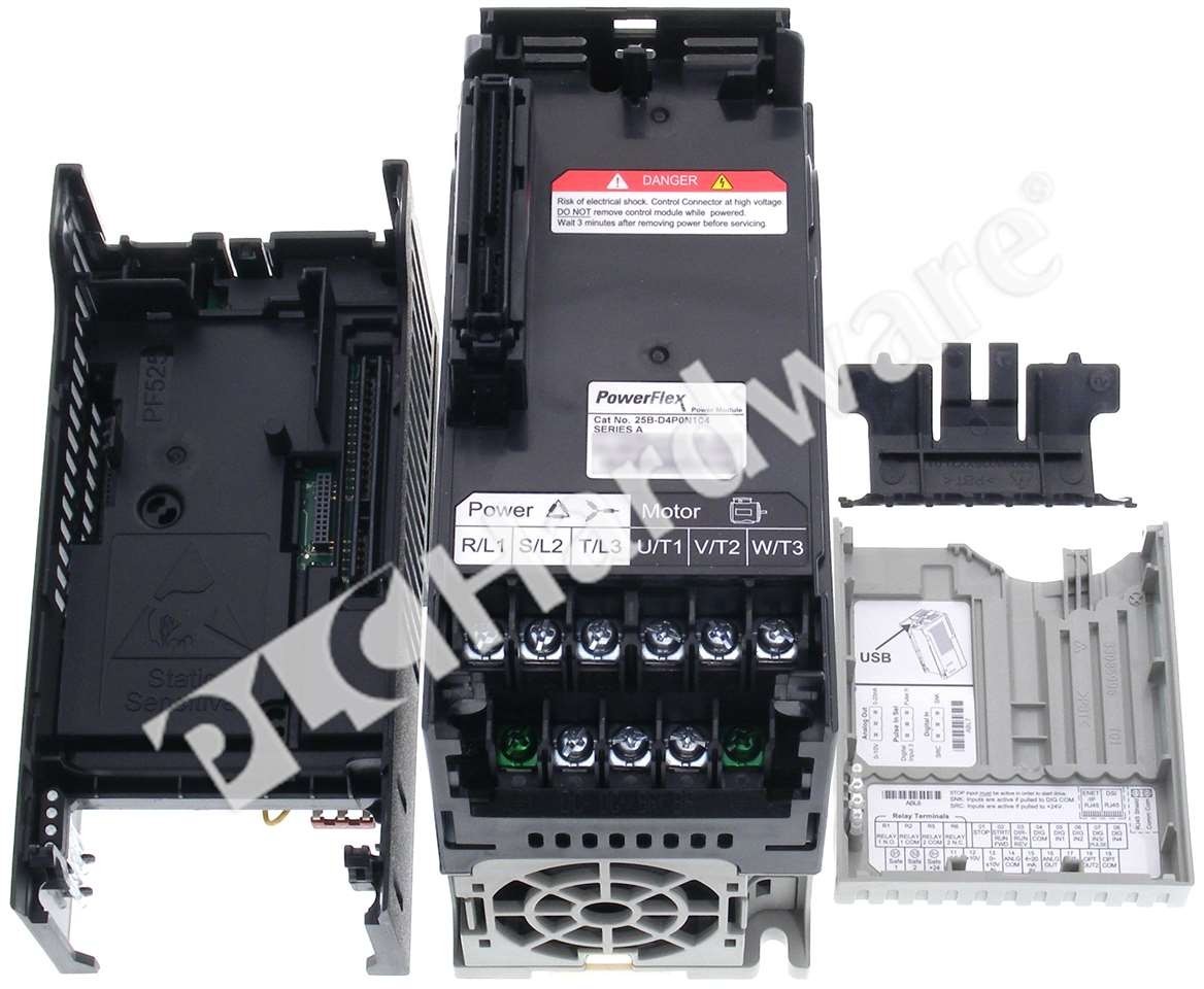 Allen Bradley 25B-D4P0N104 /A PowerFlex 525 AC Drive 480V 1.5KW 3-Phase Frame A