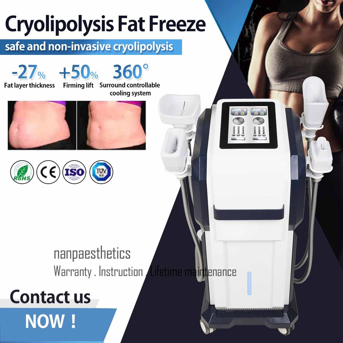 Fat Freezing Body Sculpt Cryo Therapy Lipolysis Slimming Weight Loss Spa  Machine | eBay