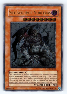 #ad Yugioh Sky Scourge Norleras FOTB EN022 Ultimate Rare NM 💎 $69.93