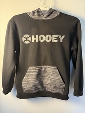 Hooey Lock Up Hoodie Youth Size XL Black Spellout Kangaroo Pocket HH1198TL-Y