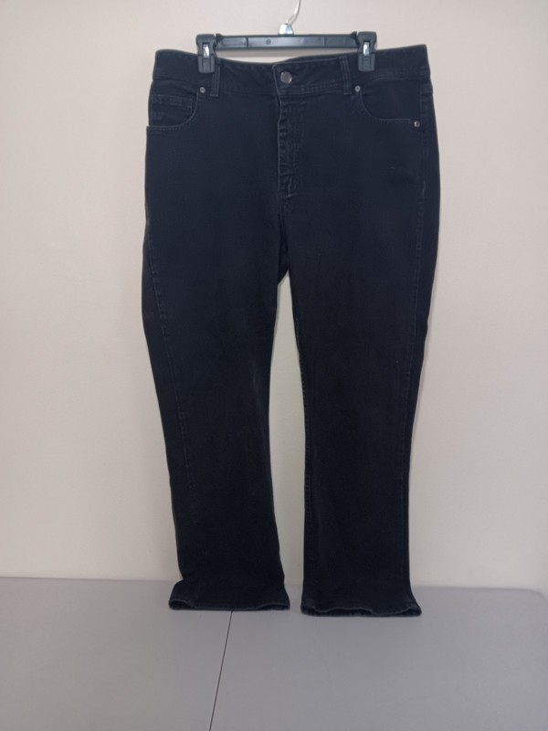  Lee Riders Straight Leg Jeans Women's Size 18 Black Wash Denim