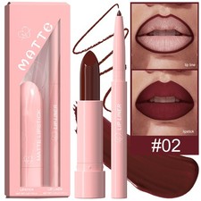 Women Lipstick With Lip Liner Set For Daily Makeup 2-in-1 Lip Liner  Lipstick
