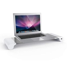 Aluminum Alloy Desktop Monitor Stand Space Bar Non-Slip Laptop Stand Riser wi...