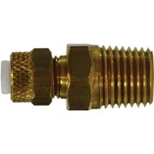 Poly-Flo 20279 Adapter, 1/2 in Tube OD x 3/8 in MNPTF, Brass (2 Pack)