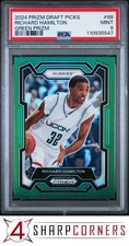 2024 PANINI PRIZM DRAFT PICKS GREEN #98 RICHARD HAMILTON RC POP 1 PSA 9