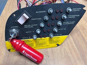 Used 1994 Ski Nautique Dash Ignition Control Panel and Wiring Harness