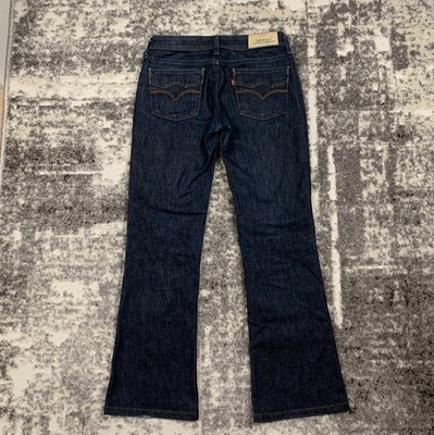 LEVIS Damen Bootcut Jeans Flare Größe W28 L32 Dunkelblau