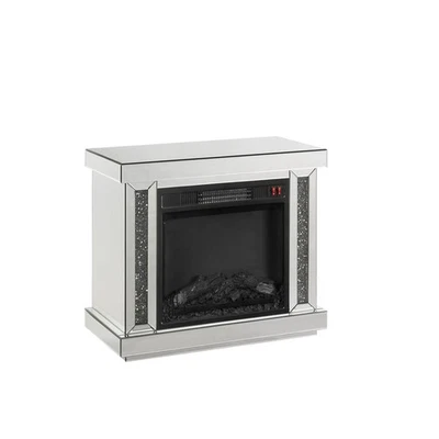 Noralie Fireplace LED, Mirrored & Faux Diamonds - Image 1 of 4