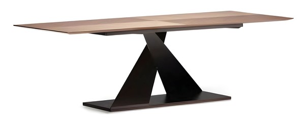 Eleganter Esstisch Aus Holz In Warmem Braun FüR Modernes Zuhause-image