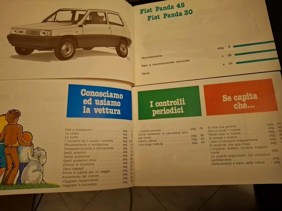 FIAT PANDA LIBRETTO USO E MANUTENZIONE 1981 + ANDIAMO IN FIAT PANDA-COME NUOVO - Immagine 3 di 4