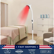 275W Floor Stand Infrared Therapy Heat Lamp Health Pain Relief Physiotherap Tool