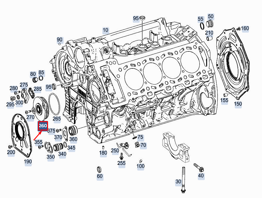 MERCEDES-BENZ E W213 Engine Chain Case Cover A1770150100