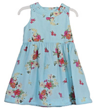babyGAP  Size 18-24 Months  Toddler  Blue Sleeveless Round Neck Floral Dress