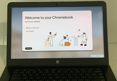 HP Touchscreen Chromebook 14" Intel Celeron 1.1GHz 4GB RAM 32GB SSD Adapter GrdA
