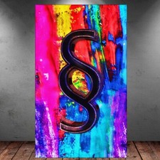 LEINWAND BILD ER XXL POPART PARAGRAPH GESETZE KANZLEI ABSTRAKT BUNT WAND POSTER 