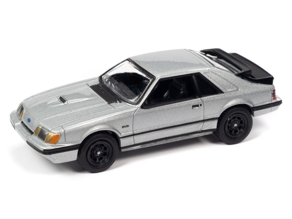 Johnny Lightning 1:64th Scale Diecast Car 1986 Ford Mustang SVO (Silver) JLCG29B