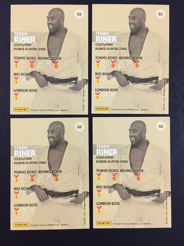 Teddy Riner Lot 4 Card Panini Paris 2024 #53 / Olympic Games / JO - Zdjęcie 2 z 3