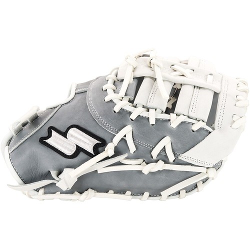 Guante de primera base SSK FP5 12,5" lanzamiento rápido softbol FP5-1250GRYWHT13 - Imagen 7 de 12