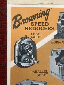 Vintage Browning Worm Gear Speed Reducer advertising notebook. NOS USA 🇺🇸
