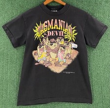 Rare VTG 90  s Taz Taz-Mania Surfer Single Stitch T-Shirt Youth Boy  s Medium 8/10