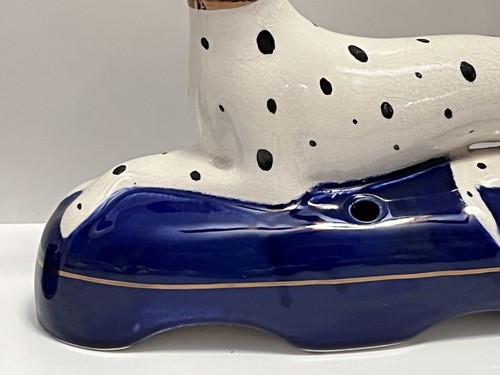 Pair of William Kent Staffordshire Dog Inkwells 8” Dalmatians - Picture 6 of 20