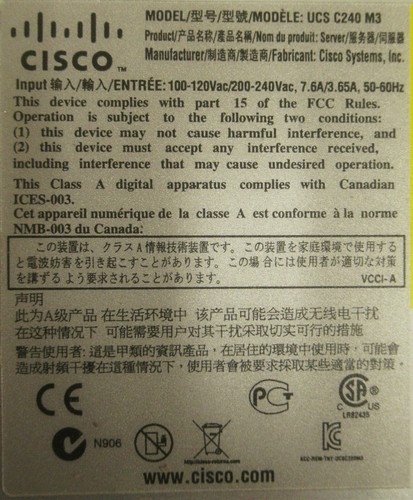 Cisco UCSC-C240-M3S2 24 SFF BAYS 2U Rack Server 2 x E5-2640v2 64GB RAM RAID - Picture 4 of 5