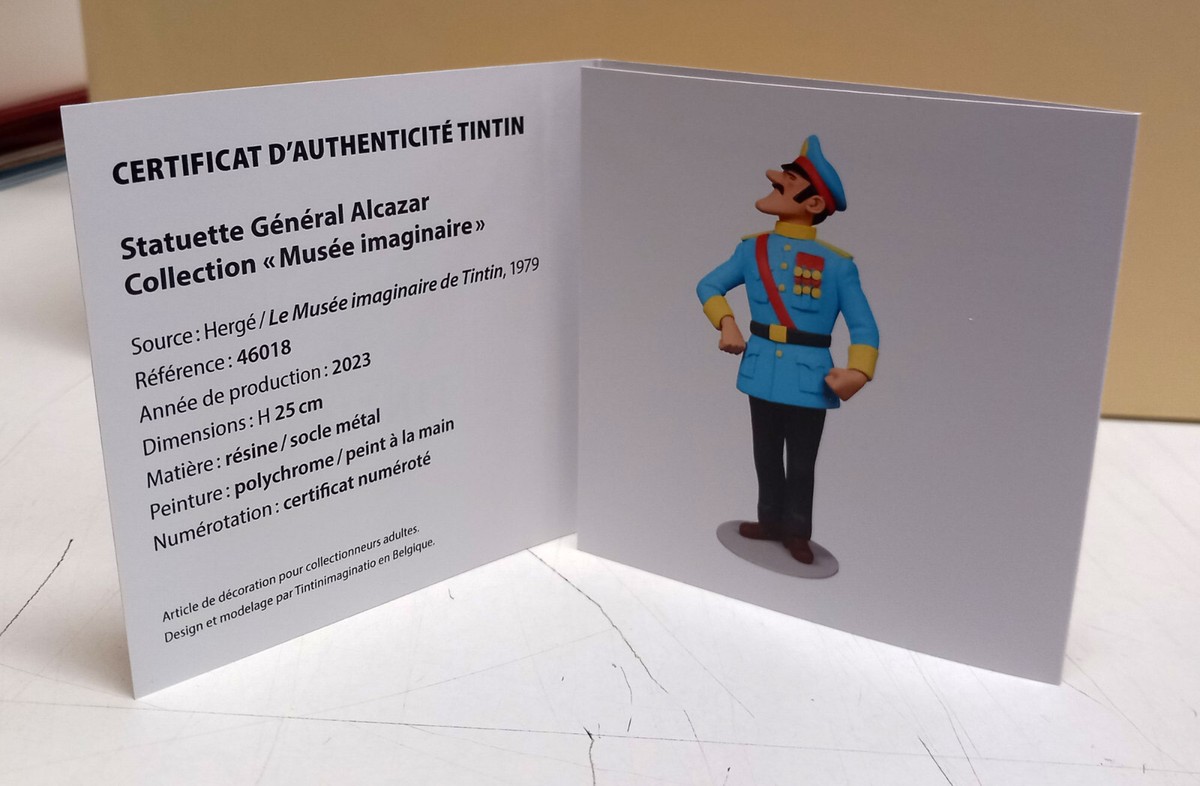 Hergé - statuette du musée imaginaire de Tintin -Général Alcazar - Para-BD/Figurines - Galerie