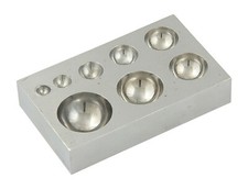 8 Depression Solid Steel Dapping Block Size 5mm - 27mm