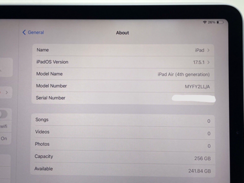 Apple iPad Air 4a Generazione 256GB Sky Blue WiFi Buone Condizioni A2316 MYFY2LL/A - Foto 6 di 14