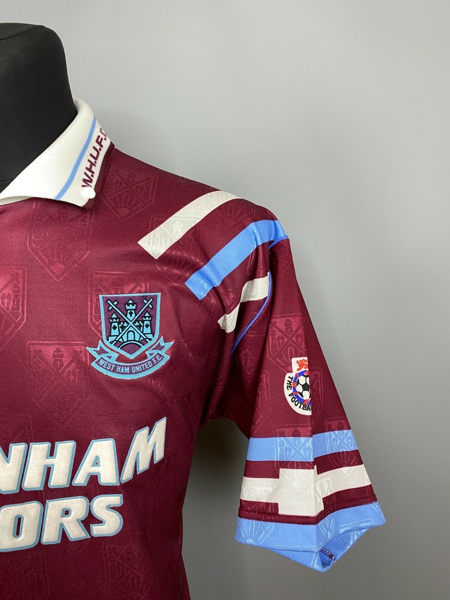 WEST HAM 1992 1993 HOME SHIRT FOOTBALL SOCCER JERSEY BUKTA MENS