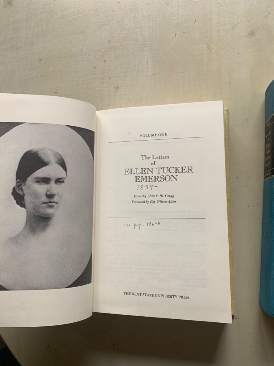 1982 2 Volume Boxed Set LETTERS OF ELLEN TUCKER EMERSON 1982 2 Volume Boxed Set LETTERS OF ELLEN TUCKER EMERSON