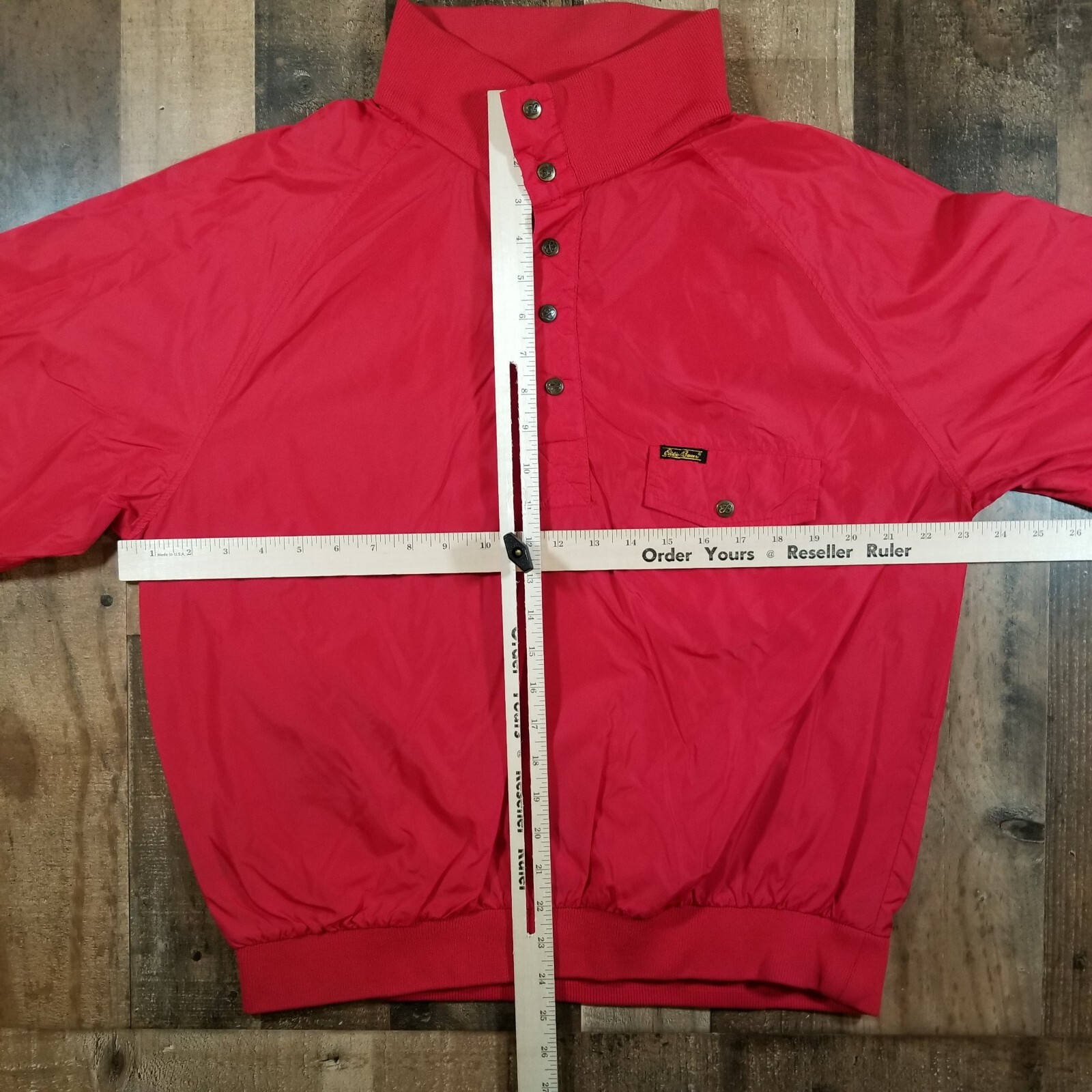 Vintage Eddie Bauer Mens Windbreaker Jacket Red 1/4 B… Gem