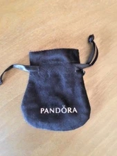 Pandora Gift Bag Pouch Bag Jewelry Bead Charm Black rose gold letters quantity 1
