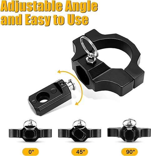 Pair 1.75"-2" LED Whip Light Mount Bracket Holder For Polaris RZR UTV UTV - Picture 2 of 9